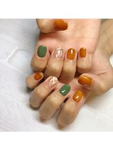 エムネイル(Ｍ)/シェルパーツもブラウンで統一♪