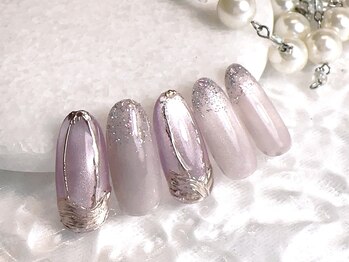 リュールネイル(lueur nail)/春のチューリップネイル