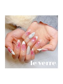 チークネイル　フレンチ