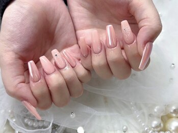 マイネイルプラス 野江内代(my nail plus)の写真/【長さ出し1本¥330★】当店の長さだしはハーフチップでモチがいい!長い爪でパーツ付け放題のアートが大人気