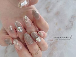 大人　ニュアンスネイル