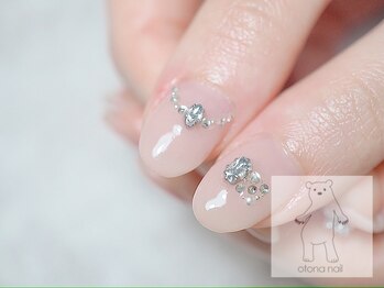 オトナネイル(otona nail)/うるうる白桃ミルクネイル