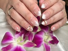 ヒールネイル(heal nail)/magnetグラデーション×ribbon～