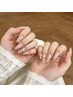 【Hand】マグネットネイル+選べるパーツ2個¥6000