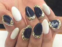 ラリュールネイル(L'Allure nail)/スワロフスキーネイル￥8200