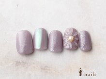 アイネイルズ 横浜EAST店(I-nails)/オーロラぷっくりフラワーネイル