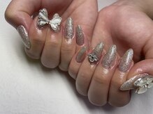 マイネイル(MAI nail)/ちょうちょのキラキラネイル♪