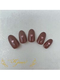 シンプルハートネイル