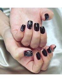 雪の結晶ネイル