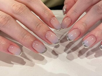 アイネイルズ 梅田店(I nails)/淡色グラデ先端フレンチ¥10700
