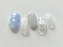 ユノ フィオーレ(Juno fiore)/水玉ハートネイル