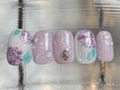 梅雨あじさいネイル　11000円