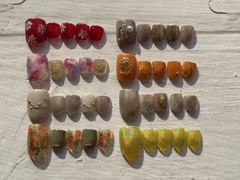 ネイルサロン ソル(NAIL Salon. Sol)の写真/【大人気☆定額フットデザイン】シンプルも華やかにも◎あなたのお気に入りがきっと見つかります♪