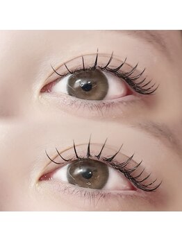 ノーブル(noble)の写真/1人1人の雰囲気・目の形・ご希望に沿って施術◎カラーもあります♪[フラットラッシュ/バインドロック]