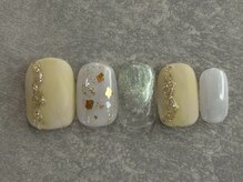 カラネイル 南森町店(calla nail)/淡色　ぷっくりキラキラ