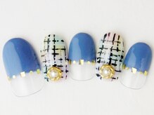 ネイルサロン ドレリッチ 大宮店(drerich)/ツイードチェックタイダイ