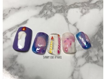 サニーサイドアップ ネイル(Sunny SideUp nail)/Candle art nails.
