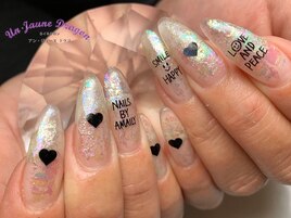 【ロングネイル】ハートネイル