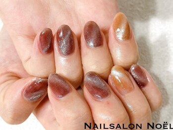ノエル(Noel)/ブラウン×マグネットネイル