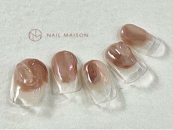 ネイルメゾン 梅田(NAIL MAISON)/もやもやメタリックニュアンス