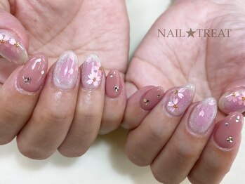 ネイルトリート 茨木駅前店(NAIL TREAT)/桜チークネイル