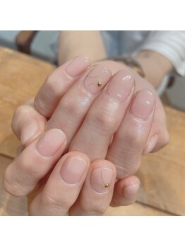 アトリエ ツメ(atelier TsuMe)/ショートネイル/ピンクベージュ