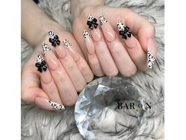 アニマル柄フレンチネイル