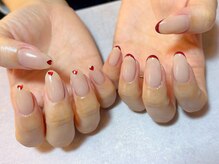 シーハウス(c house)/スキニーフレンチ　ハートネイル