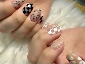 オシイロネイル(Oshiiro Nail)の写真/アーティストのライブネイル・ロゴ文字・細かいアートが得意なサロン♪他の人とは被らない理想の指先に◎