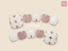 FAST NAIL 春日部店【パラジェル/ジェルネイル専門/定額/マグネット/フットネイル】/ピーチファズ  【12163】