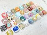 【フット】ワンカラー+親指アート2本☆ケア込￥7,000