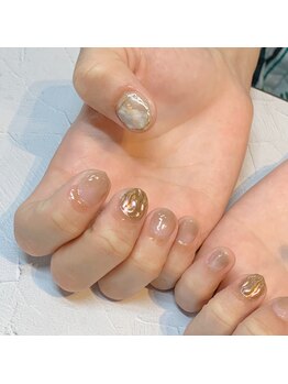 エムネイル(Ｍ)/大理石 ニュアンスネイル