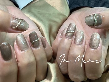 インミニネイルサロン 上野御徒町(INMENE)/ミラーラインでシンプル綺麗