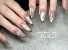 フォレスト(FOREST Hair&Nail)/マグネット×ミラーフレンチ