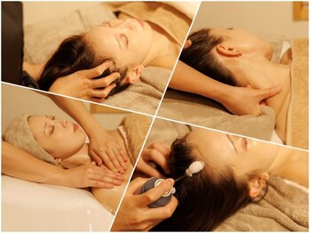 ベルファム(Belle femme)の写真/肩こり・首こり・頭のダル重感でお悩みの方へ!ドライヘッドスパ＋フェイシャルデコルテオイルリンパ¥5000～