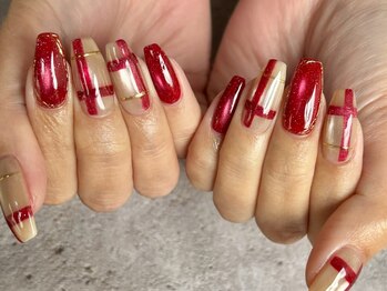 エイミー(eimii)の写真/【完全お任せデザインも大好評】色混ぜ無料であなただけのアートをご提供◎自分好みのデザインを楽しんで♪