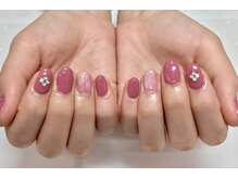 アイリッシュネイル 久屋大通店(Irish Nail)/キラキラストーン花ネイル