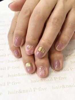 ヘアアンドネイル ピーファイブ(P-five)/メリハリミラー＆ふんわり大理石