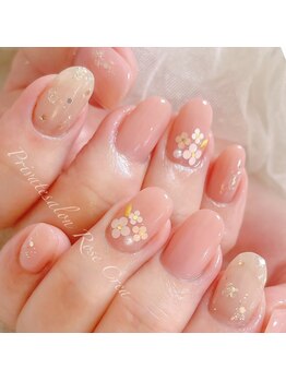 ローズクレア(Rose Crea)/オフィスにも◎フラワーネイル
