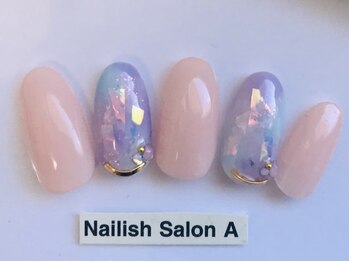 ネイリッシュサロン エー(Nailish Salon A)/パステルオーロラネイル