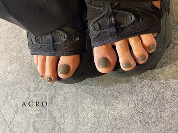 アクロネイル アンド アイ(ACRO NAIL&EYE)/大人っぽいフットワンカラー