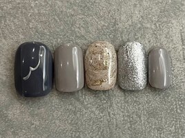 くすみカラー　漆喰　キラキラ