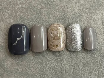 カラネイル 南森町店(calla nail)/くすみカラー 漆喰 キラキラ