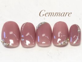 大人ストーンラメキラキラネイル