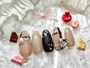 バレンタインネイル