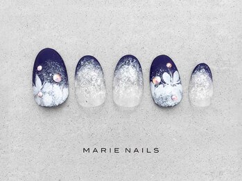 マリー ネイルズ いわきラトブ店(MARIE NAILS)/定額7,700円税込 フラワー 0210d