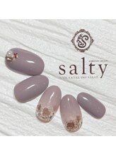 ネイルアンドアイラッシュサロン ソルティ 寺田町(salty)/ニュアンスネイル