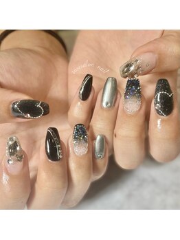 トータルビューティーローズ(Rose)/ブラックアートネイル