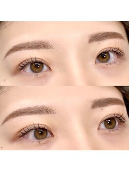 ヘーゼル バイ エッセ(HAZEL by esse.)の写真/【まつげパーマ+眉毛ワックス¥11000】持ちの良さ高評価★リラックスできる半個室で叶える垢抜け目元♪