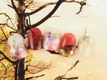 ゆびノさき/重ねてお花アートデザイン☆